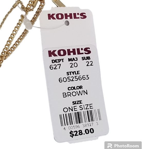 NINE WEST NWT GOLDTONED & ANIMAL PRINT PENDANT LAYERED NECKLACE - Picture 7 of 8